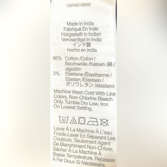 NWT Madewell V-Neck Long-Sleeve Cotton Top in Deep Indigo, Size Medium - Picture 13 of 14